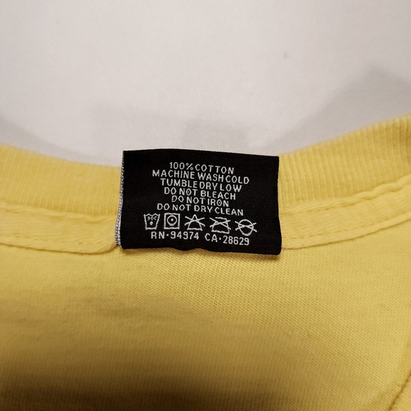 Stussy Short Sleeve T-Shirt Men's Medium Yellow - Picture 7 of 9